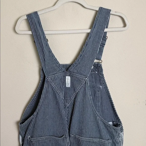 Vintage Key Hickory Blue & White Stripe Overalls L/XL - Picture 5 of 9